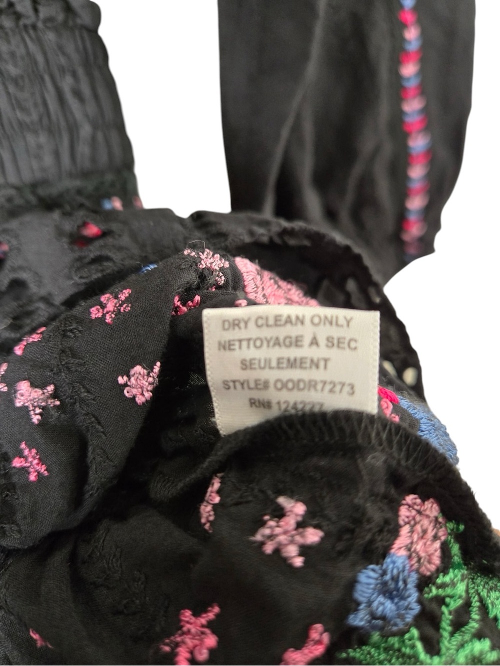 MISA Los Angeles Manuela Black Floral Embroidered Mini Dress XS - Picture 9 of 9